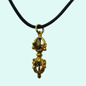 Tibetan Lucky Charm Double Dorje Necklace